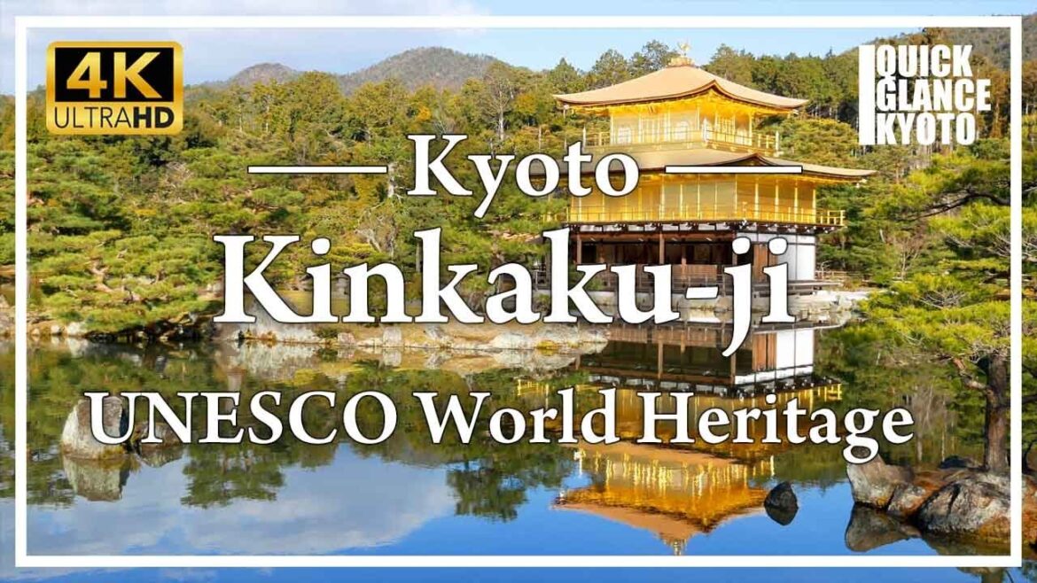 World Heritage. The Golden Pavilion. Come and see it  with the blue sky over Kyokochi Pond.