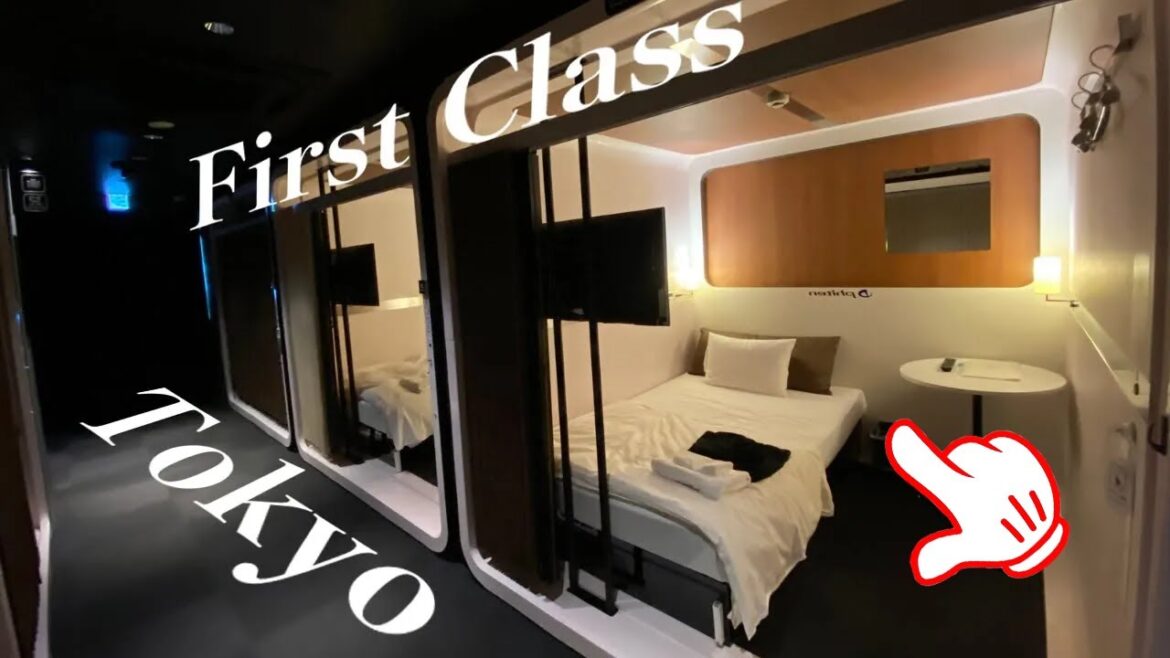 Luxury First-Class Capsule Hotel in Tokyo, Japan😴🛏 First Cabin Ichigaya🇯🇵ファーストキャビン市ヶ谷