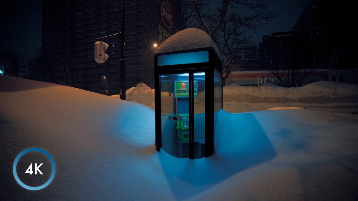 Exploring snowy Sapporo | Sapporo City at midnight buried in snow 4K ASMR Exploring snowy Sapporo | Sapporo City at midnight buried in snow 4K ASMR