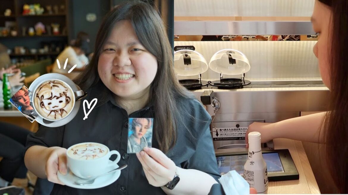 visiting harajuku’s revolving sushi bar and latte foam art cafe | 2023 Japan & Korea Trip – DAY 3 visiting harajuku's revolving sushi bar and latte foam art cafe | 2023 Japan & Korea Trip - DAY 3