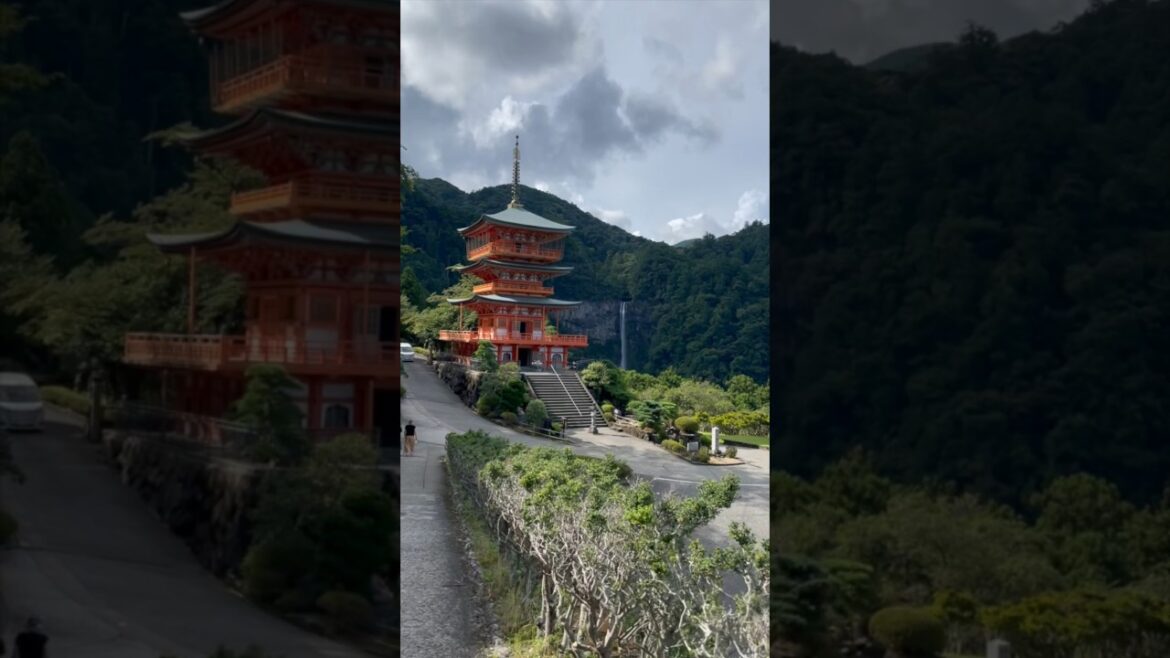 🇯🇵 Travel around Japan - Kumano Nachi Taisha, Wakayama-ken 熊野那智大社 (ユネスコの世界遺産)  #shorts