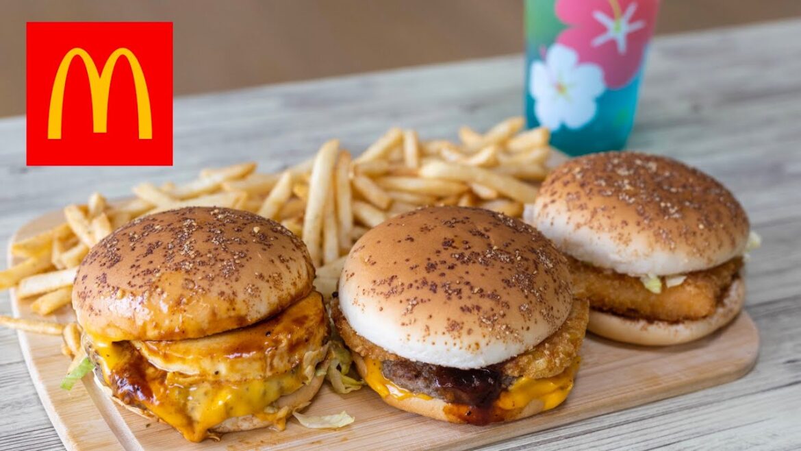 3 types of McDonald's Hawaiian burgers available for a limited time in Japan | マクドナルド ハワイやんバーガーズ