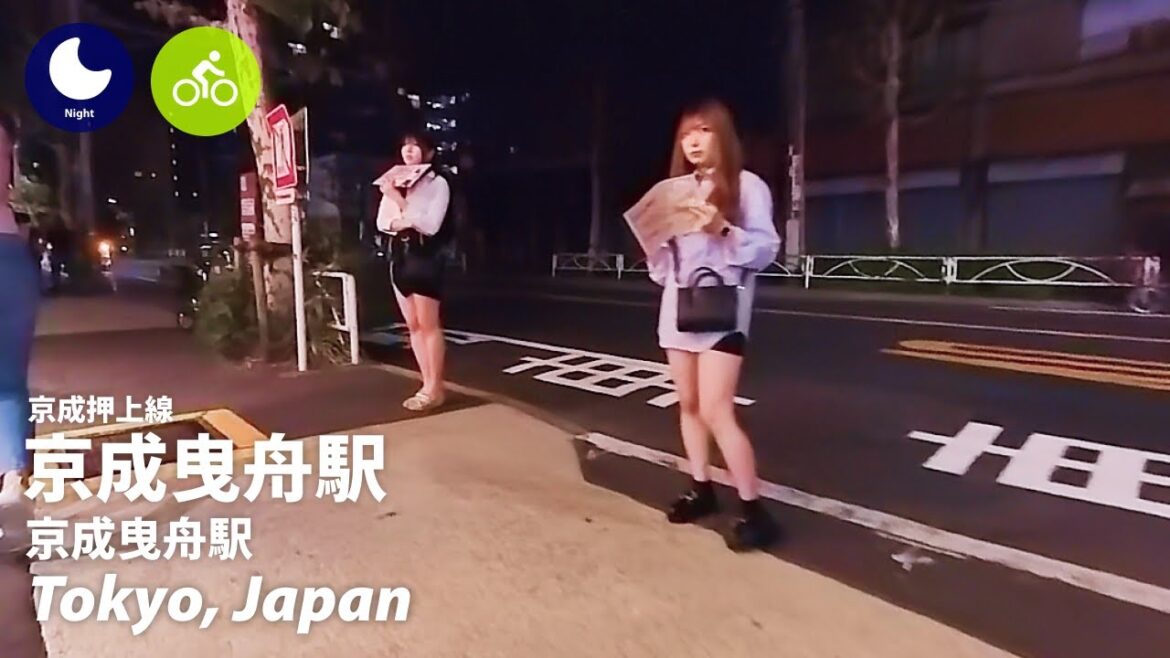 ⁴ᴷ Tokyo: Keisei Hikifune Station (京成曳舟駅) - Japan Cycling Tour (July, 2023)