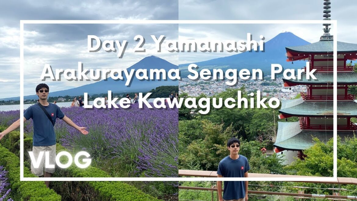 Day 2 Arakurayama Sengen Park Lake Kawaguchiko Saiko Motosuko, travel vlog day in my life in Japan