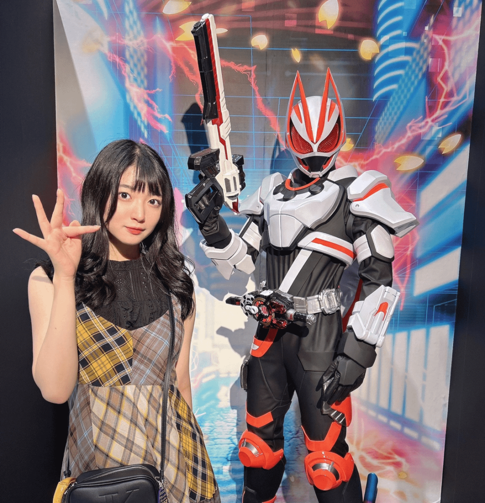 Shindou Amane at the Kamen Rider Exhibition in Osaka