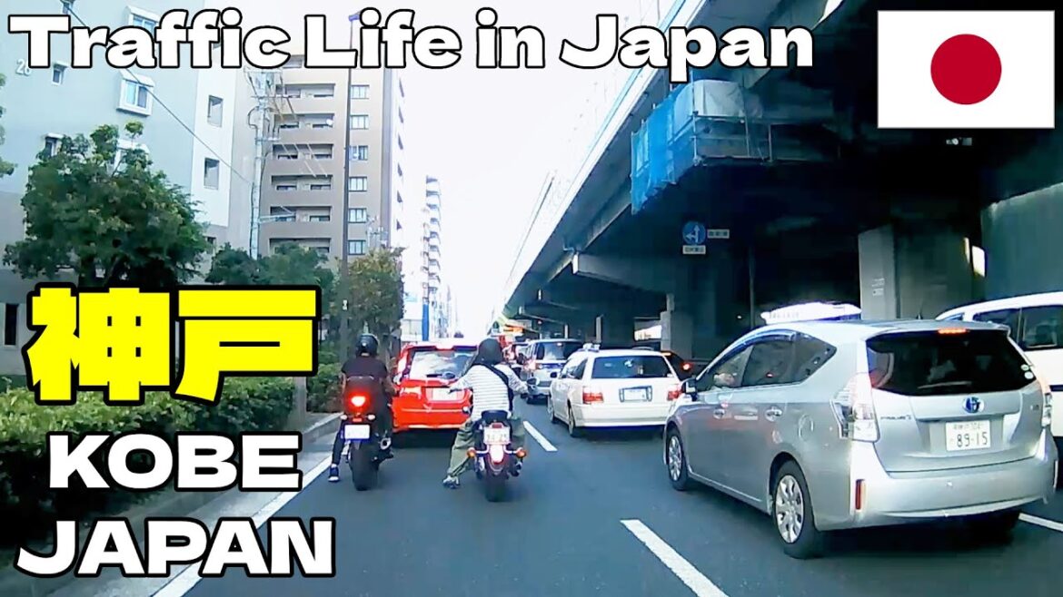 #151 Traffic Life In Japan 2023- 神戸 Listen To Relaxing Music Road Trip Travel KOBE City Japan People