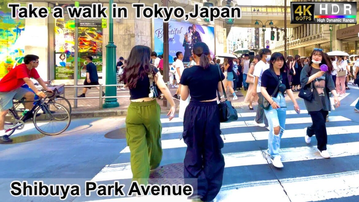 4K 60fps HDR// Take a walk in Tokyo, Japan,Shibuya Miyashita Park→Shibuya Yokocho →Shibuya Park Ave.