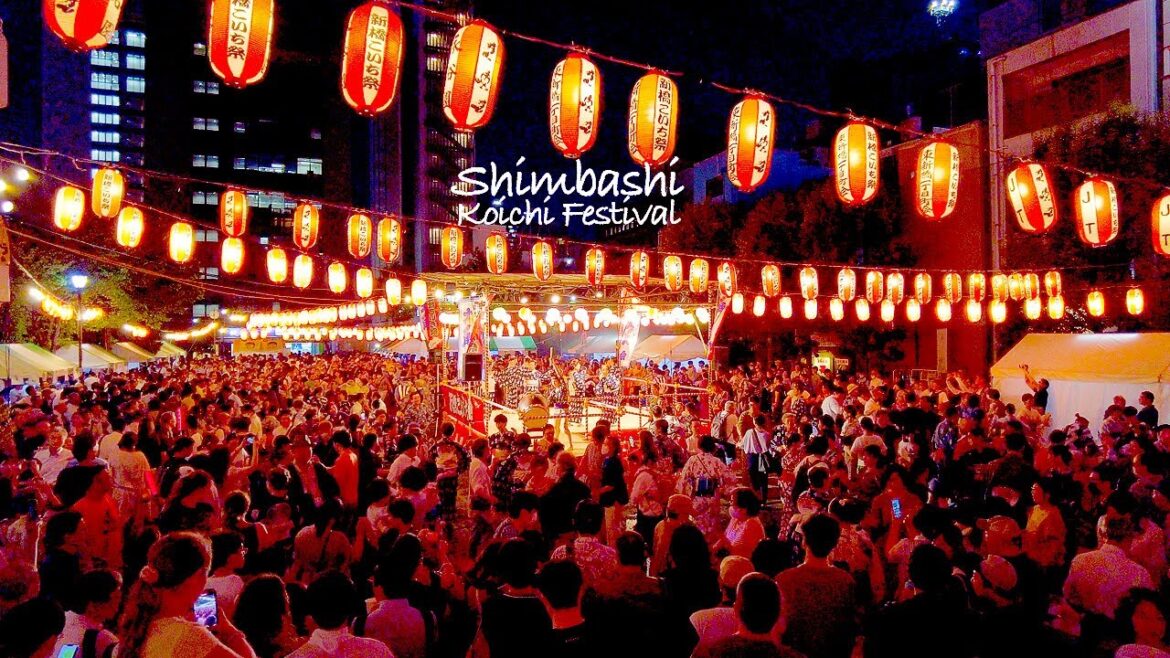 4K【新橋の盆踊り】新橋こいち祭 2023 東京 Japan