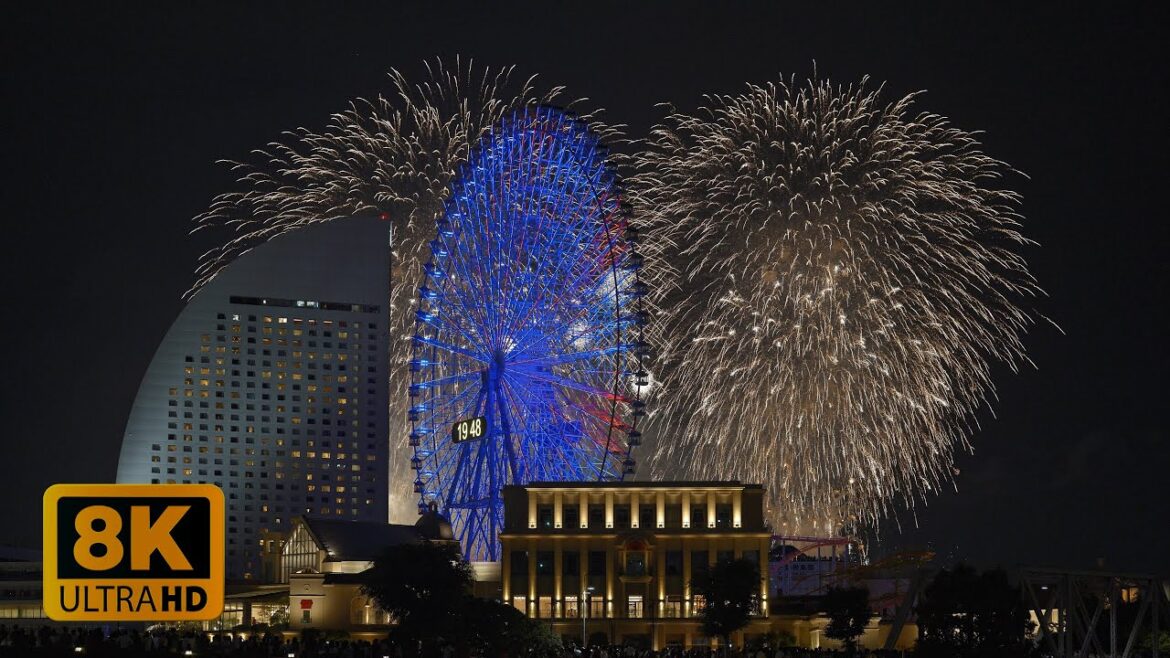 4K 8K Minato Mirai Fireworks Festival in Yokohama, 2023 4K 8K Minato Mirai Fireworks Festival in Yokohama, 2023