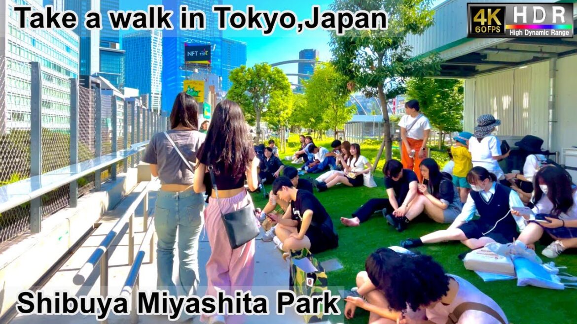 4K 60fps HDR// Take a walk in Tokyo, Japan,Shibuya Scramble Crossing→Park Ave.Shibuya Miyashita Park