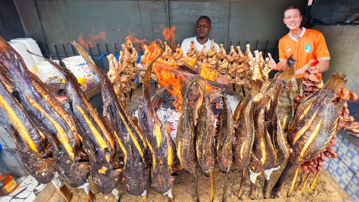 Street Food in Côte d’Ivoire!! 🇨🇮 Insane VERTICAL BBQ in Abidjan (West Africa)!! Street Food in Côte d’Ivoire!! 🇨🇮 Insane VERTICAL BBQ in Abidjan (West Africa)!!