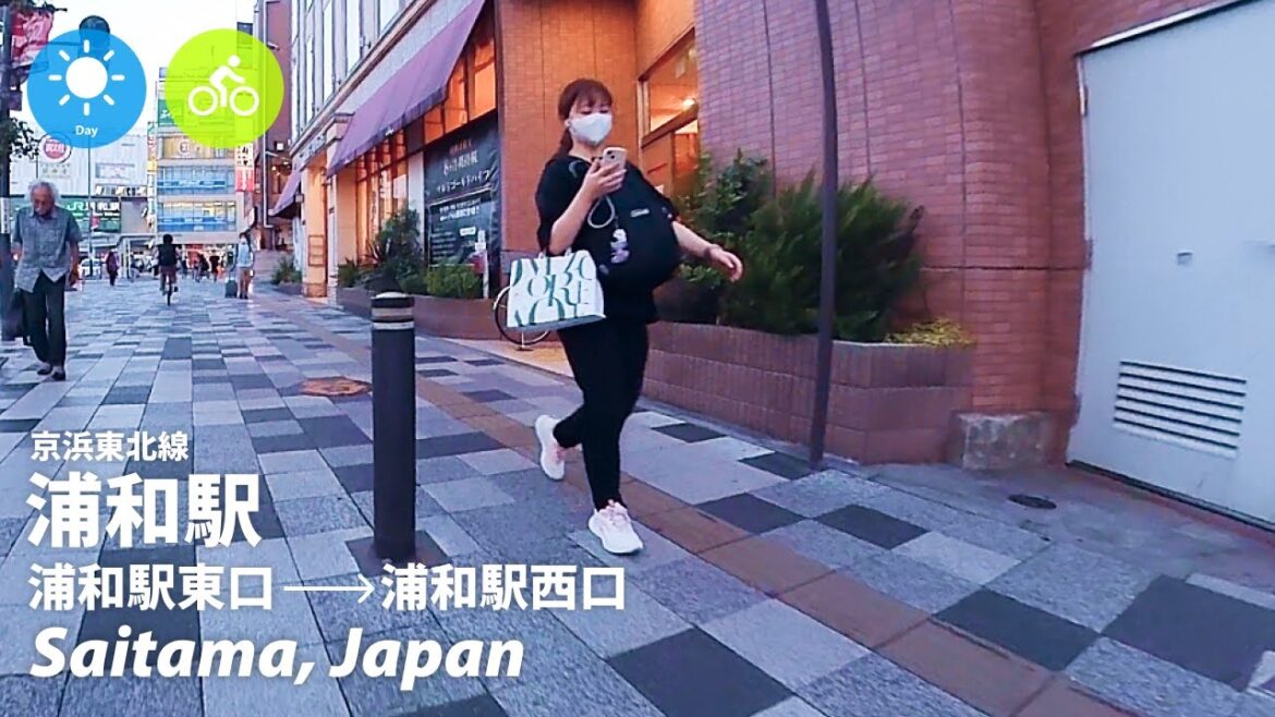 ⁴ᴷ Saitama: Urawa Station (浦和駅) - Japan Cycling Tour (July, 2023) | Street Ambience