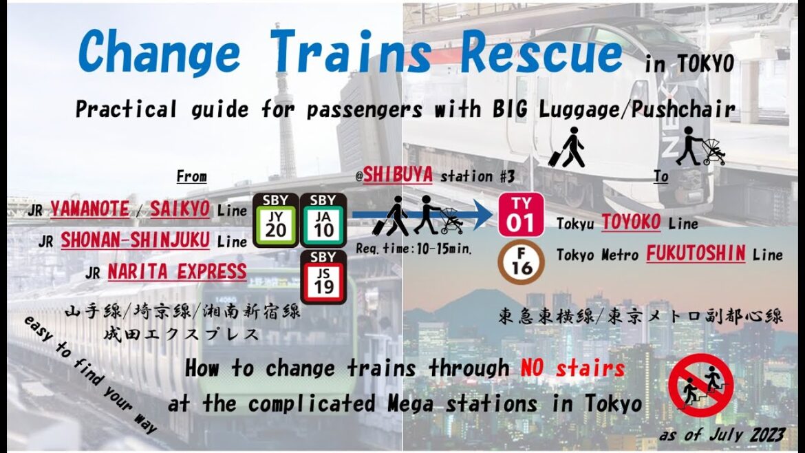 Change Trains Rescue Shibuya #3 from JR Lines to Tokyu Toyoko/Tokyo Metro Fukutoshin  Line