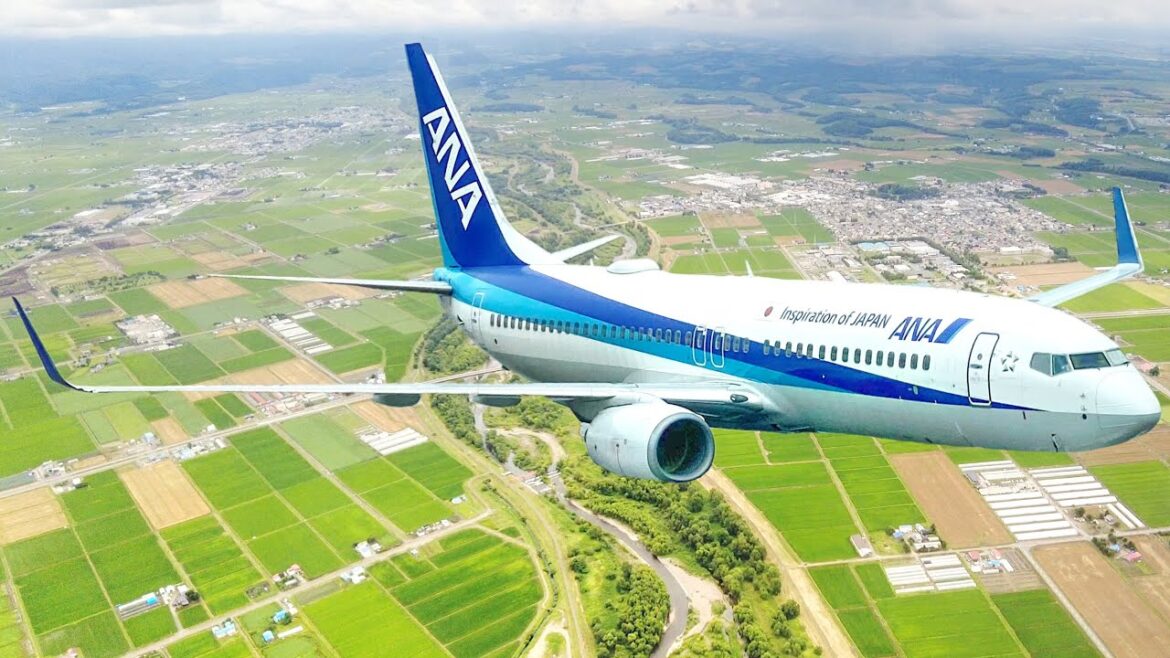 [字幕]日本の大自然 ANA旭川→名古屋直行便で絶景の北海道・東海を眺める