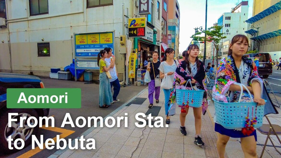 【Aomori 💖】Walk Japan – From Aomori Station to Nebuta Place ASMR 네부타 เนบุตะ 【Aomori 💖】Walk Japan - From Aomori Station to Nebuta Place ASMR 네부타 เนบุตะ