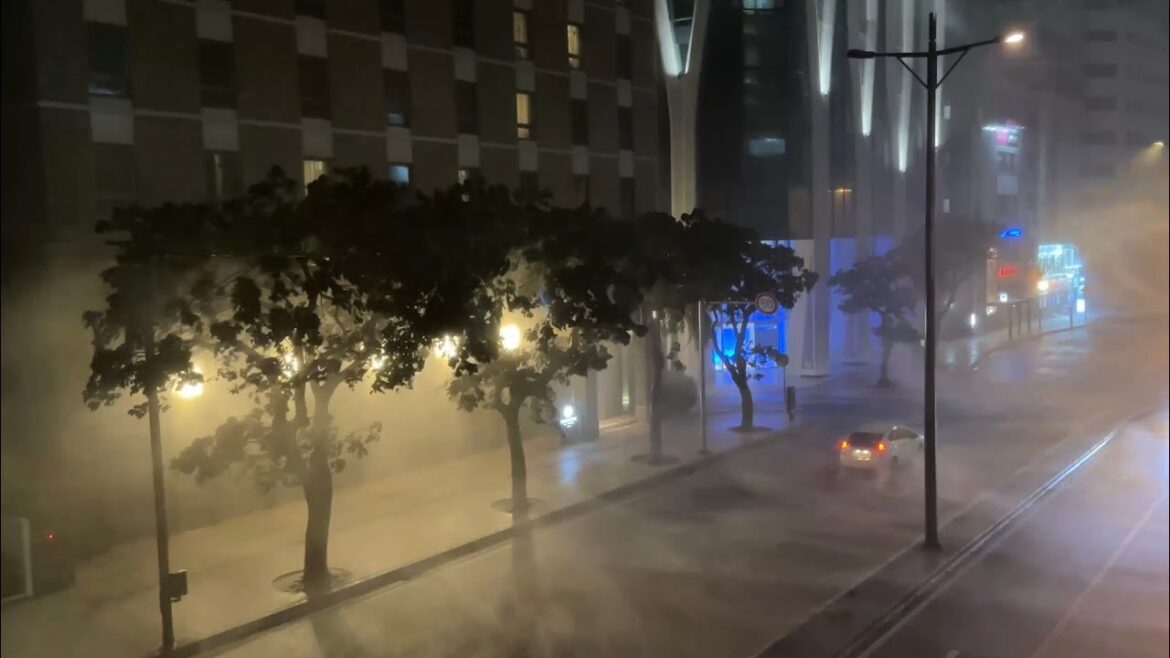 Typhoon Khanun Lashes Okinawa Rain Flying Everywhere