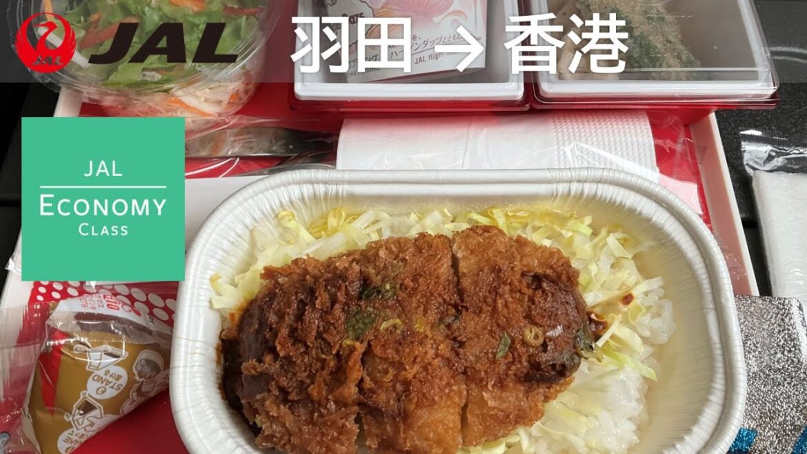 【エコノミークラス機内食】日本航空29便、羽田空港→香港国際空港 Economy class in flight meal