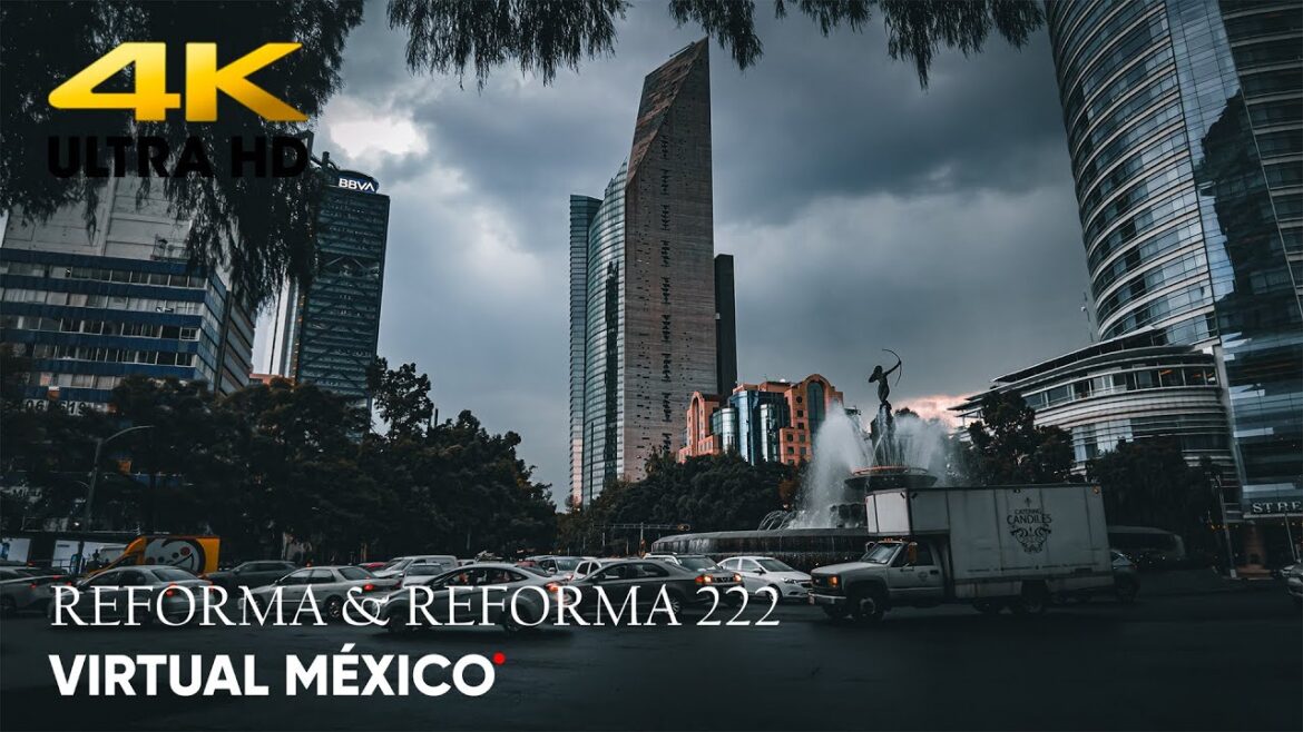 🔴 [4K] PASEO DE LA REFORMA Y SU PLAZA FAMOSA ¡DONDE SE AVENTO EL SEÑOR! - ASMR MEXICO CITY AMBIENCE