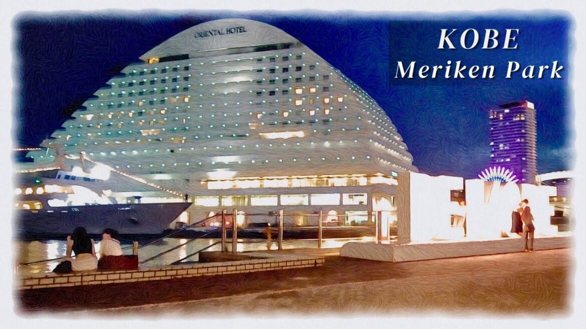 【4K Japan】Kobe Meriken Park 🎡 Night Walk ✨