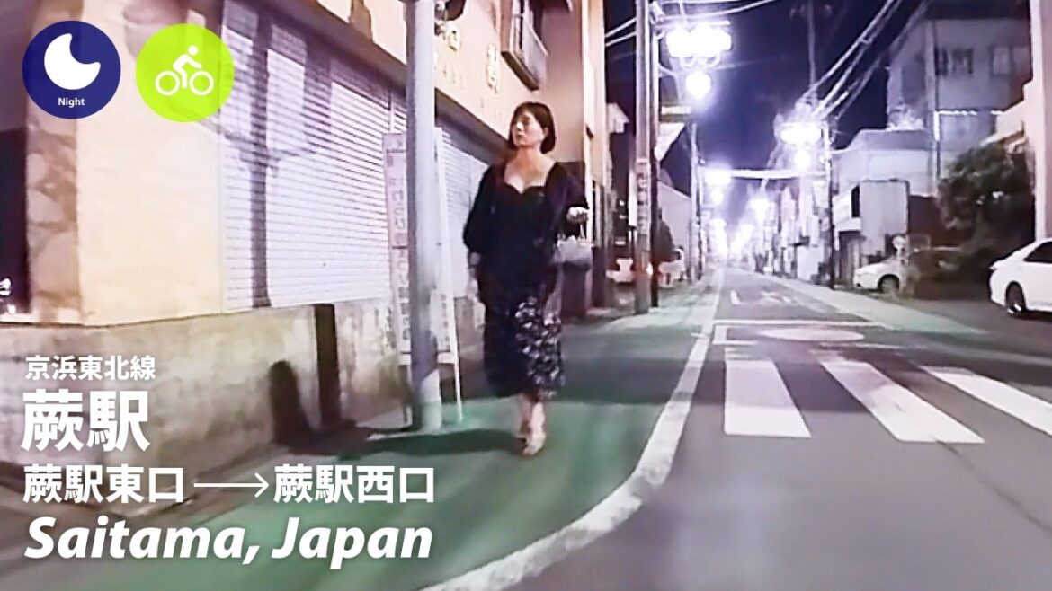 ⁴ᴷ Saitama: Warabi Station (蕨駅) - Japan Cycling Tour (July, 2023) | Street Ambience