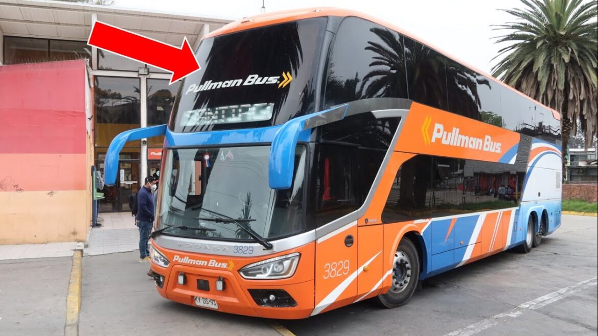 PANORAMIC SEAT! Super bus trip in double-decker bus from Calama to Santiago