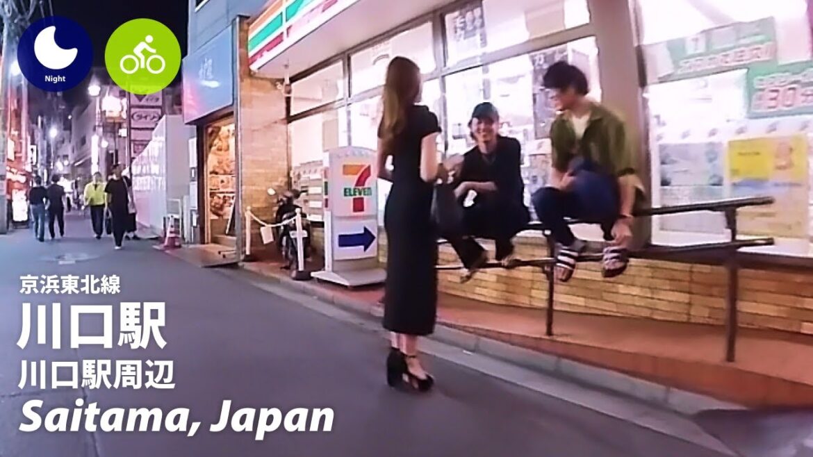 ⁴ᴷ Saitama: Kawaguchi Station (川口駅) - Japan Cycling Tour (July, 2023) | Street Ambience