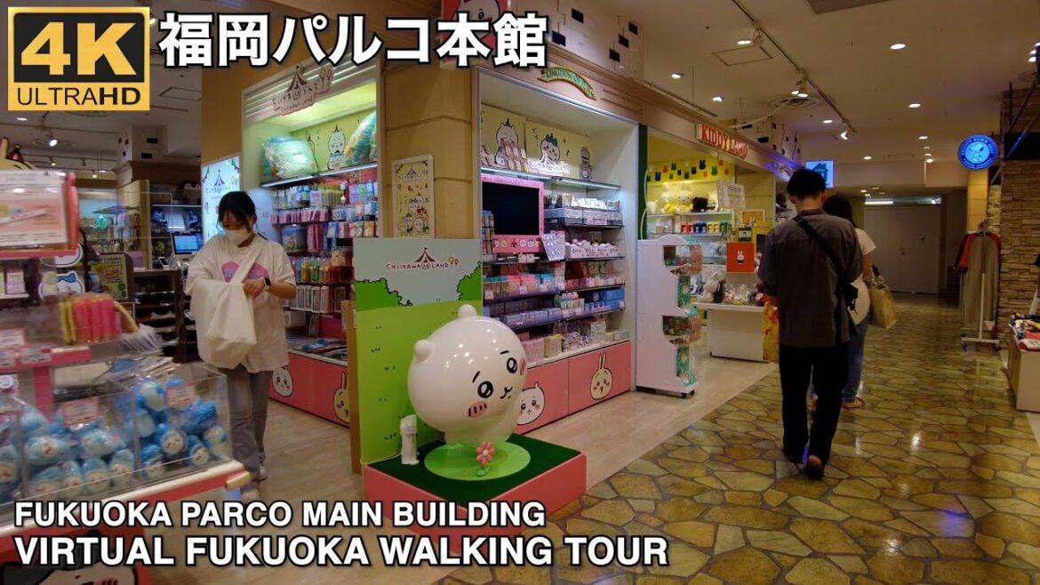 福岡パルコを歩く4k virtual Fukuoka japan walking tour Fukuoka Parco, a department store for young people