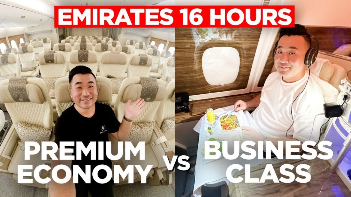 16 Hours in Emirates Premium Economy vs Business Class 16 Hours in Emirates Premium Economy vs Business Class