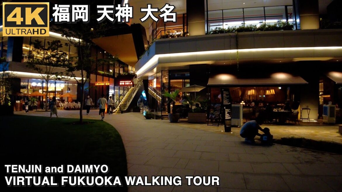 福岡天神から大名を歩く4k virtual Fukuoka japan walking tour Tenjin to Daimyo