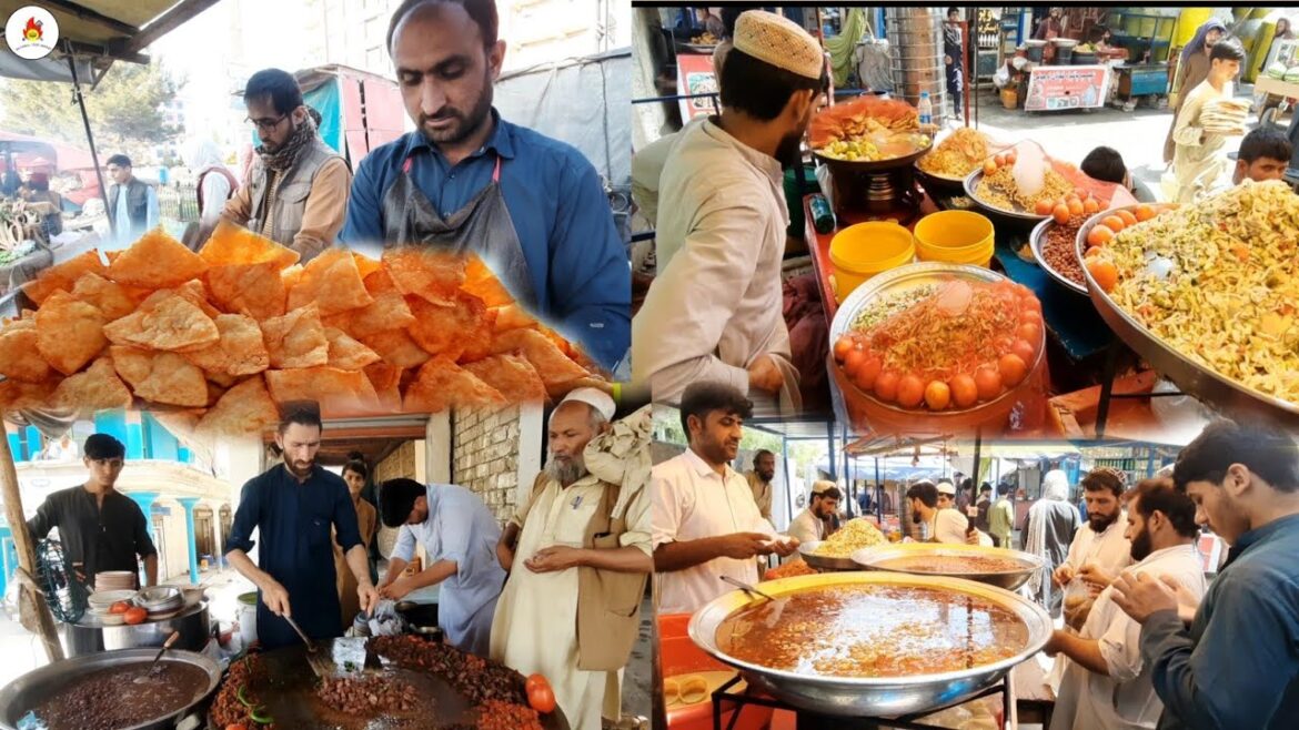 Incredible Street Food in Afghanistan cotton Street | Amazing Samosa chaat and Famous Pakora recipe