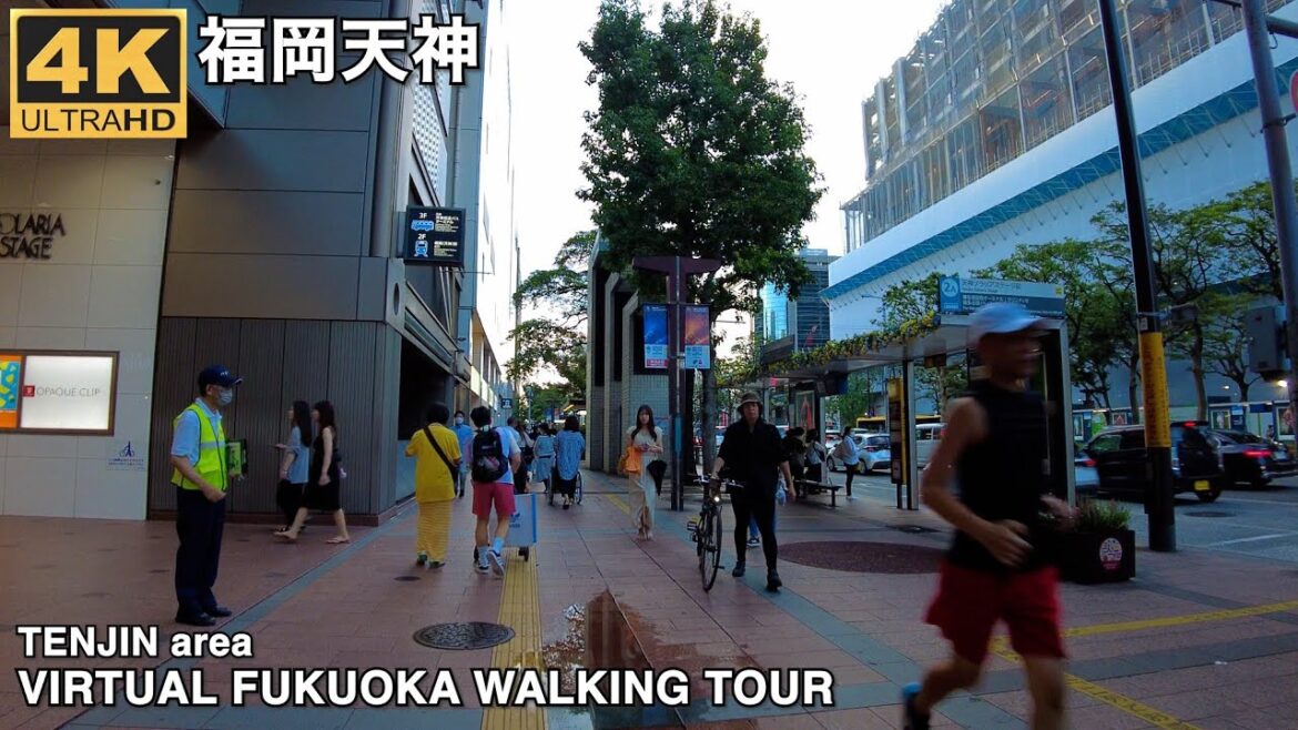 福岡天神を歩くvirtual Fukuoka japan walking tour Tenjin 4k60p