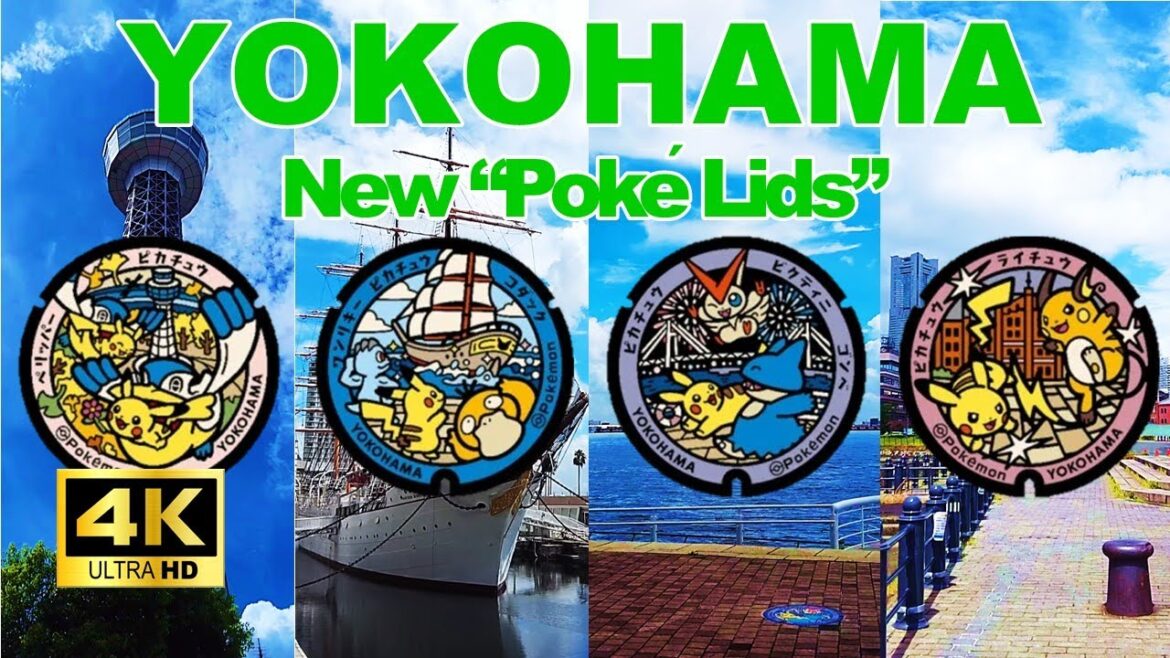 【4K🇯🇵】Four new “Poké Lids” are added in Yokohama! From August 7, 2023! 【4K🇯🇵】Four new "Poké Lids" are added in Yokohama! From August 7, 2023!