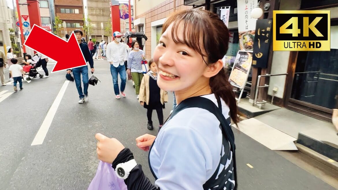 A cute Japanese girl Airi-chan guided me around Kameido by rickshaw😊 |  Asakusa Tokyo