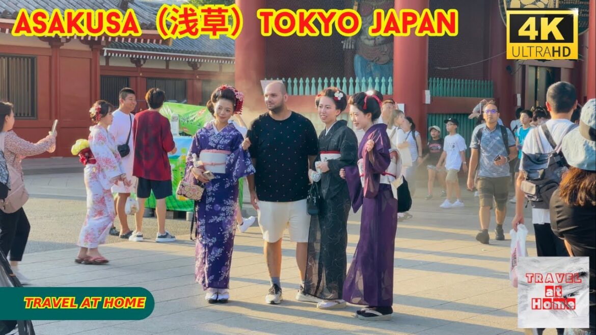 4k hdr japan travel | Walk in Asakusa（浅草）Tokyo japan |  Relaxing Natural City ambience