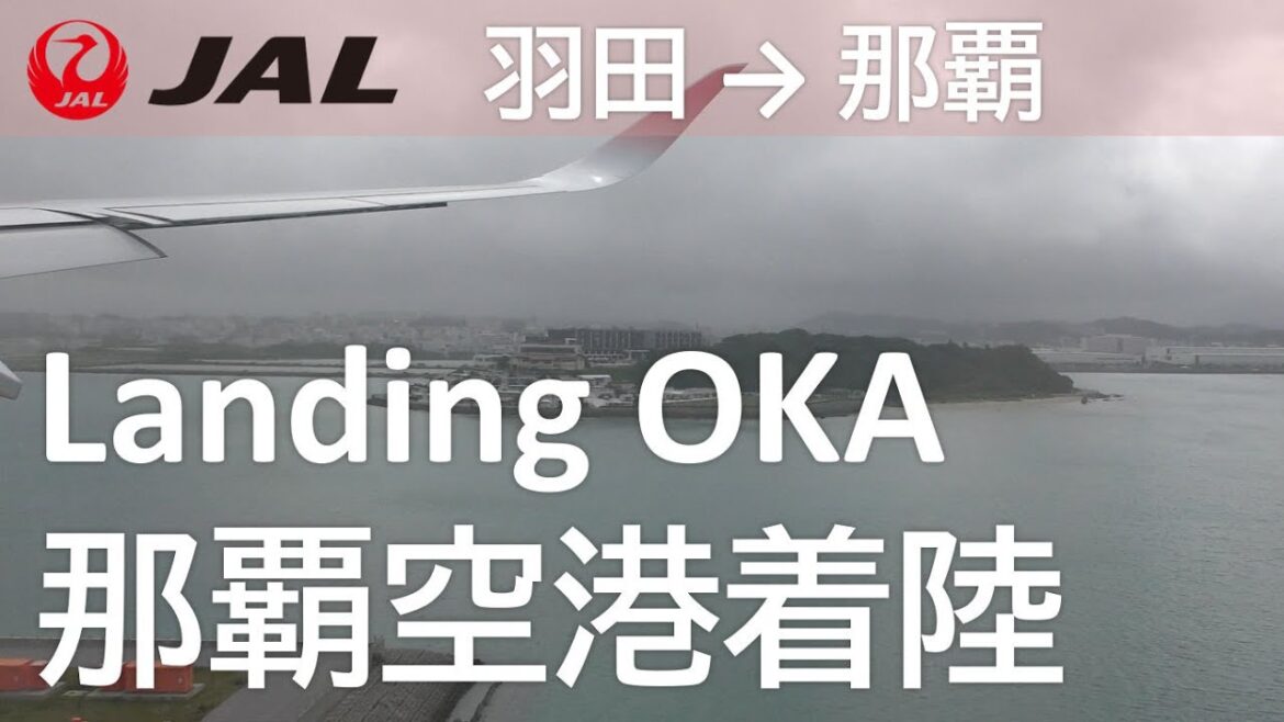 【雨の那覇空港Rwy36L着陸】日本航空901便、羽田空港→那覇空港 Final approach for landing at Naha Airport