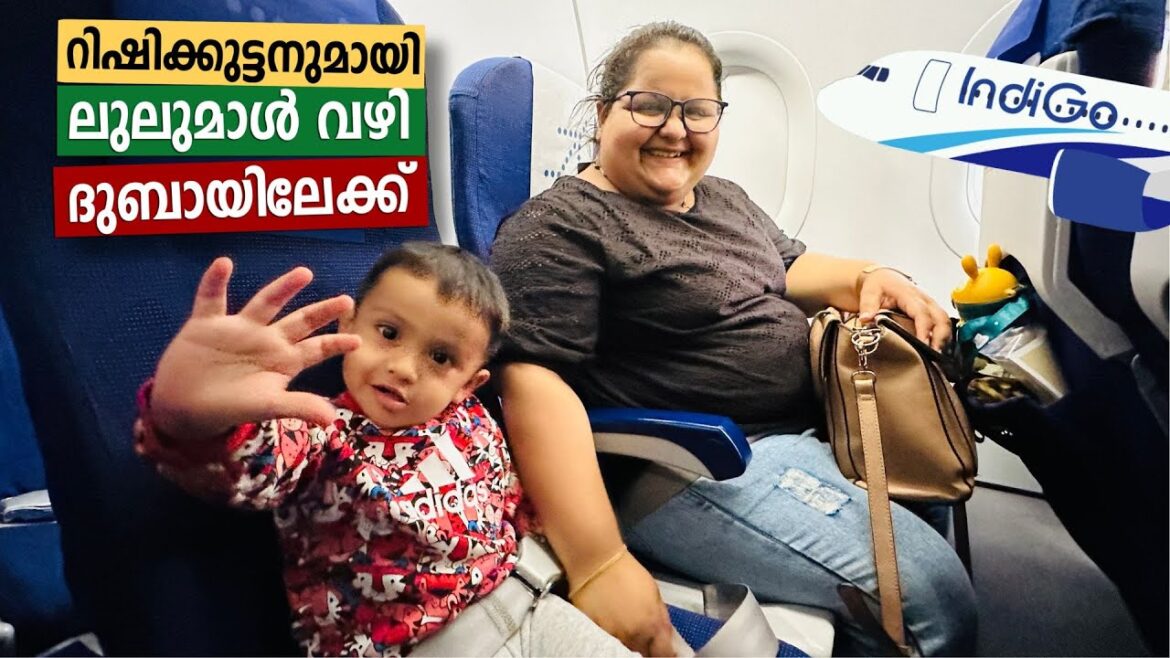 Family Trip to Dubai 🇦🇪  റിഷികുട്ടനുമായി ലുലു മാൾ വഴി ഞങ്ങൾ ദുബായിലേക്ക് 👨‍👩‍👦 Kochi - Dubai Indigo