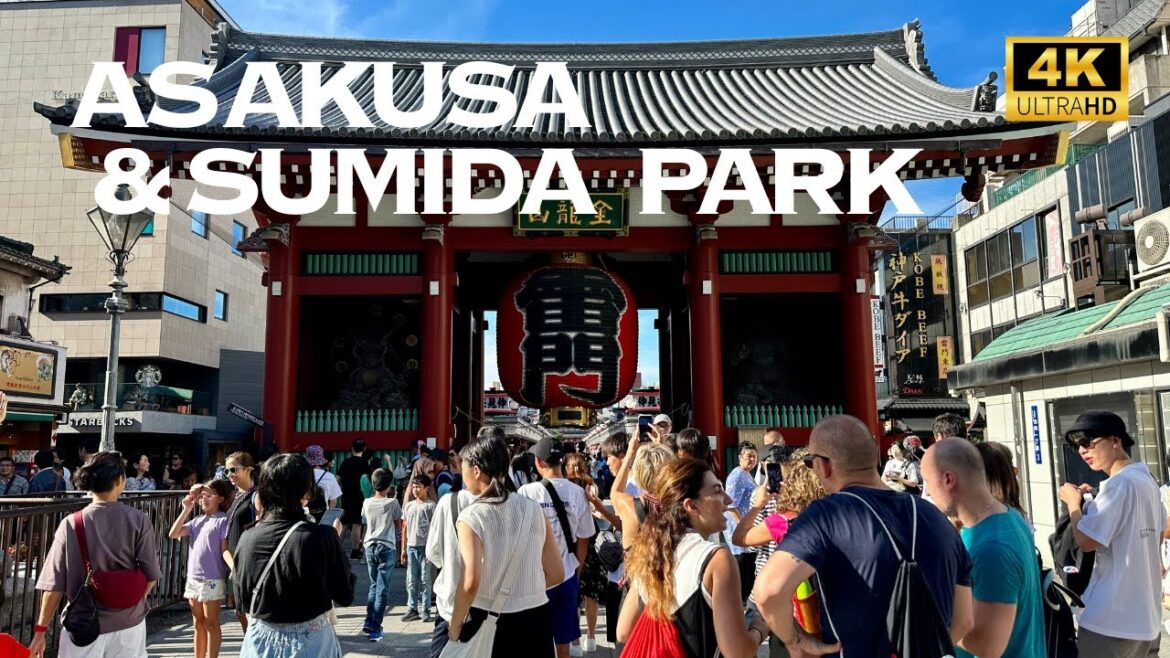 [4K] ASAKUSA→SUMIDA PARK, Tokyo 🐧 Nonstop Walking Tour / 浅草→隅田公園 東京 散歩