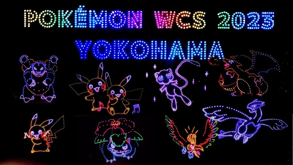 【4K🇯🇵】Pokémon Drone Show We Move! Pokémon WCS2023 Yokohama Minato Mirai Event