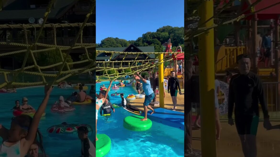 Water theme park in Japan, Tokyo Summerland.. #japan #travel #tokyo #summer #summervibes #summerland