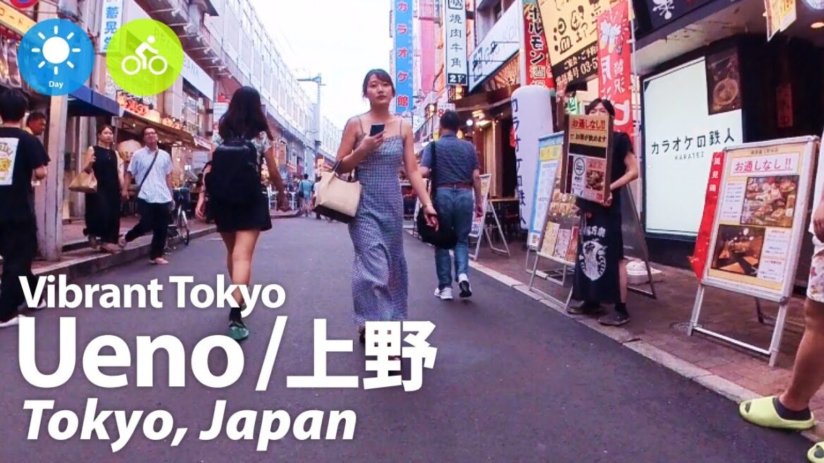 ⁴ᴷ Tokyo: Ueno Station (上野駅) - Japan Cycling Tour (August, 2023) | Street Ambience