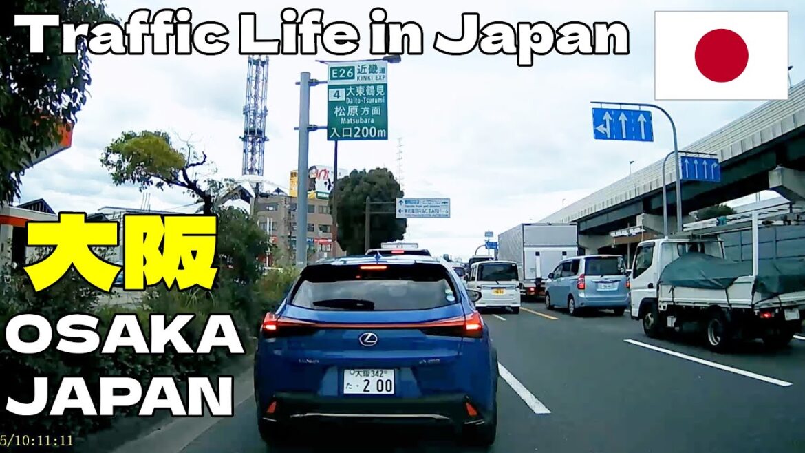 Traffic Life in Japan - 交通生活大阪 Road Trip Travel in OSAKA JAPAN Life Street People -Japan Travel 2023