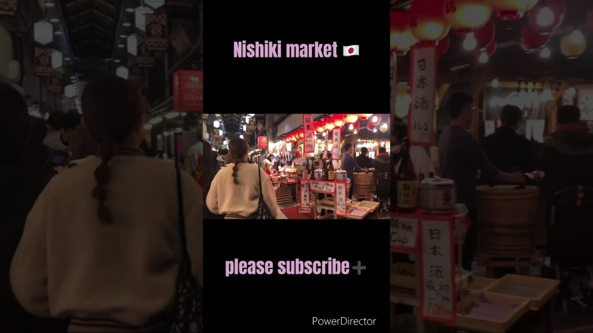 【Kyoto】Nishiki market #japan #travel #pleasesubscribe #alcohol  #trip #tempra  #market #eatingtour