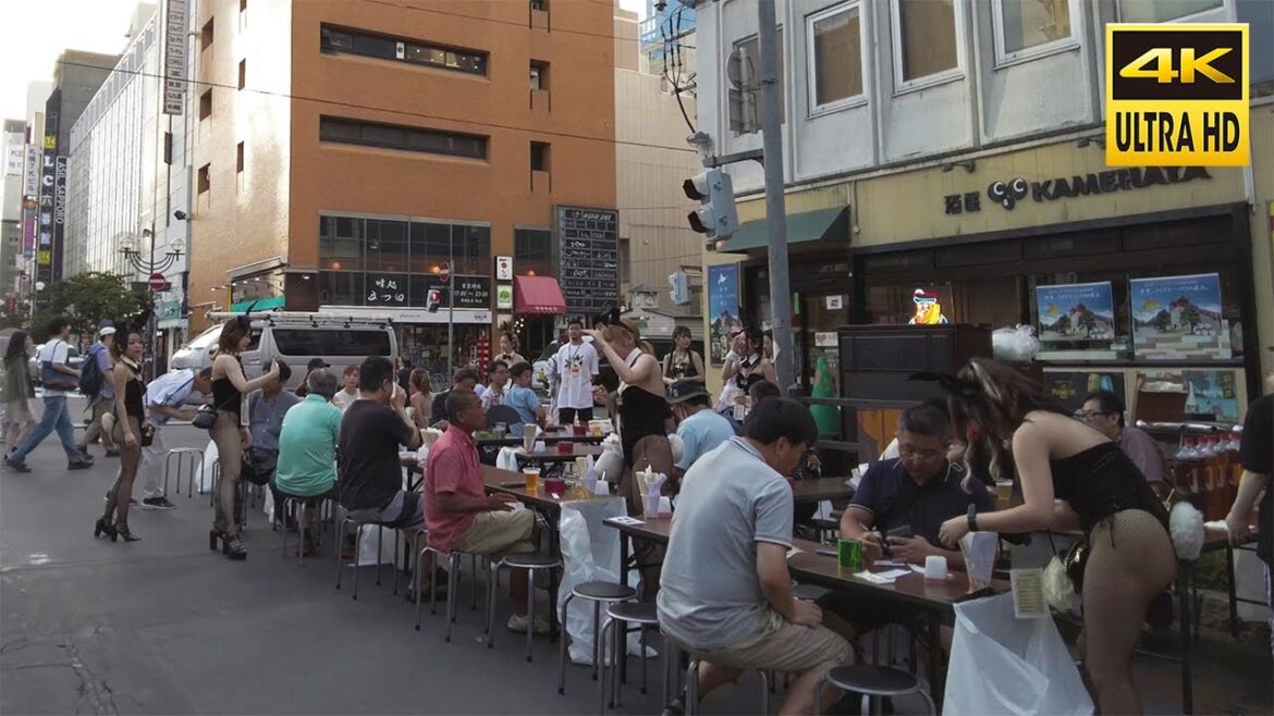 【4K】第59回 すすきの祭り 2023 午後 散歩 | 日本 北海道 札幌 中央区【Binaural ASMR】