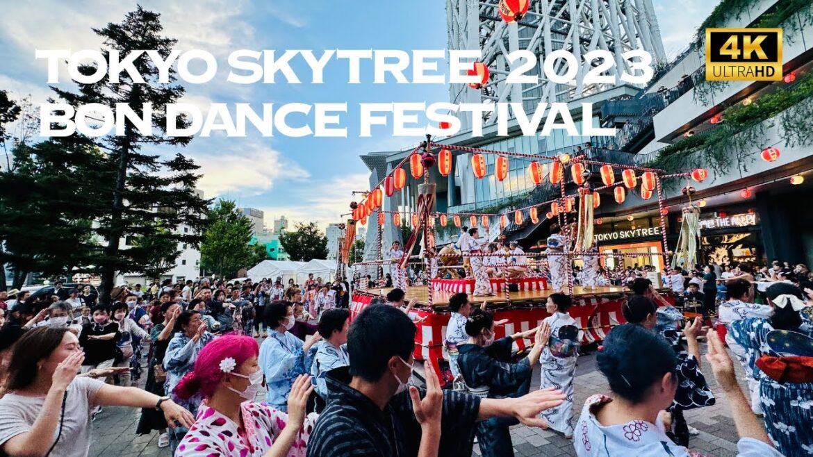 [4K] Bon Dance Festival 2023 in Tokyo Skytree 🐧 墨田区民 納涼 民踊大会 東京