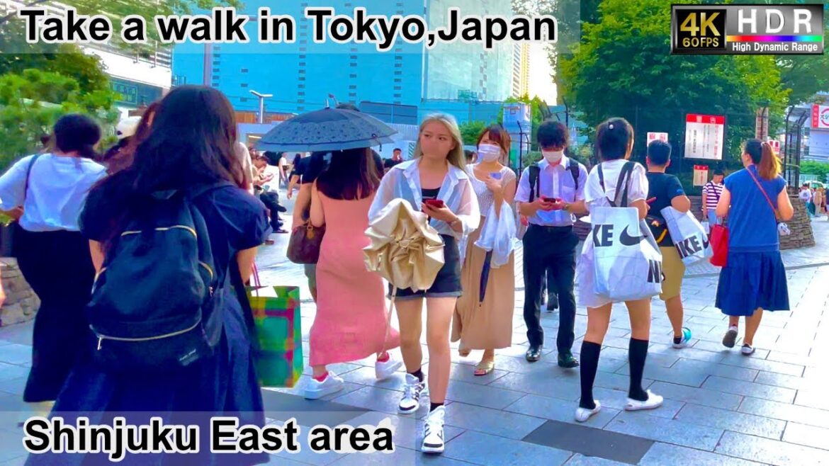 4K 60fps HDR// Take a walk in Tokyo, Japan,Shinjuku Kabukicho→Moa 2nd Avenue→Shinjuku East Exit area