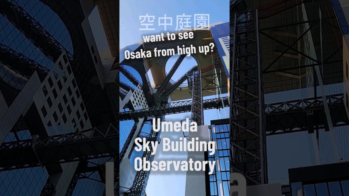 Reaching for the sky in Osaka! 🏙️✨ @ Umeda Sky Building