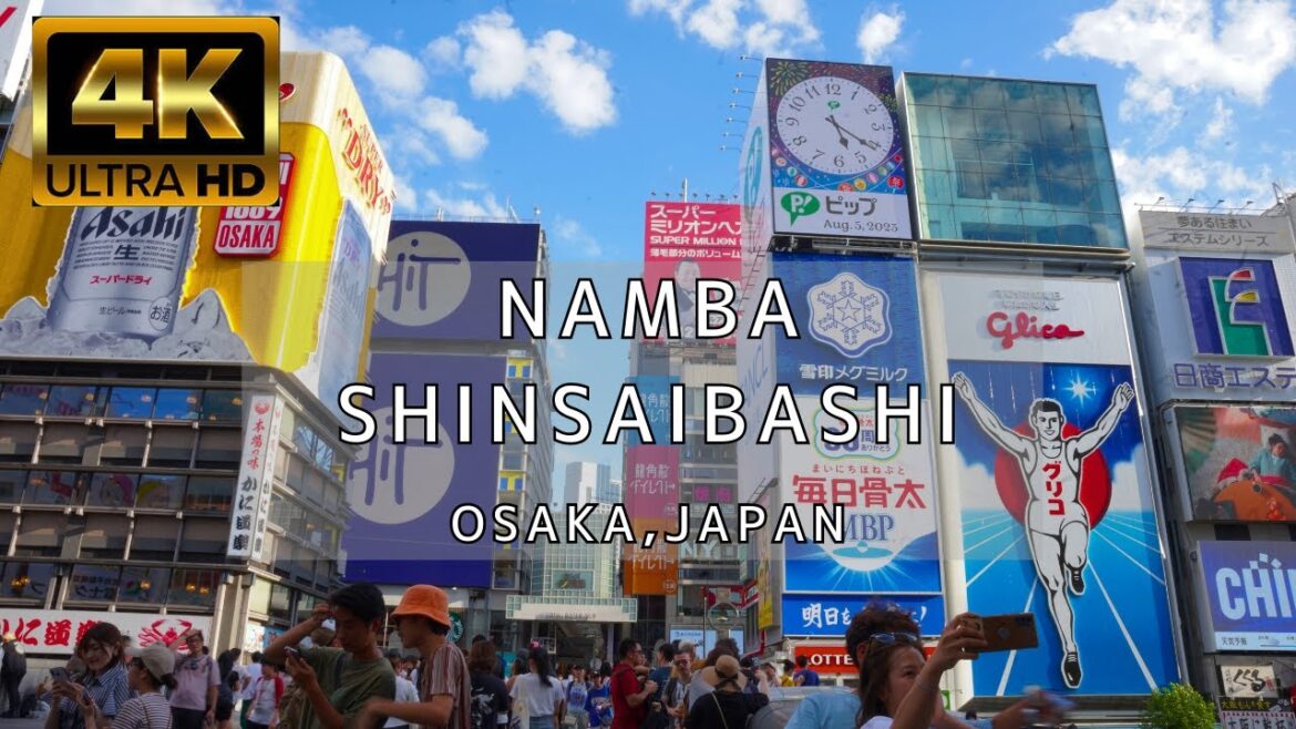 【4K HDR】walking MINAMI (Namba ~ Shinsaibashi)OSAKA JAPAN, Travel ASMR