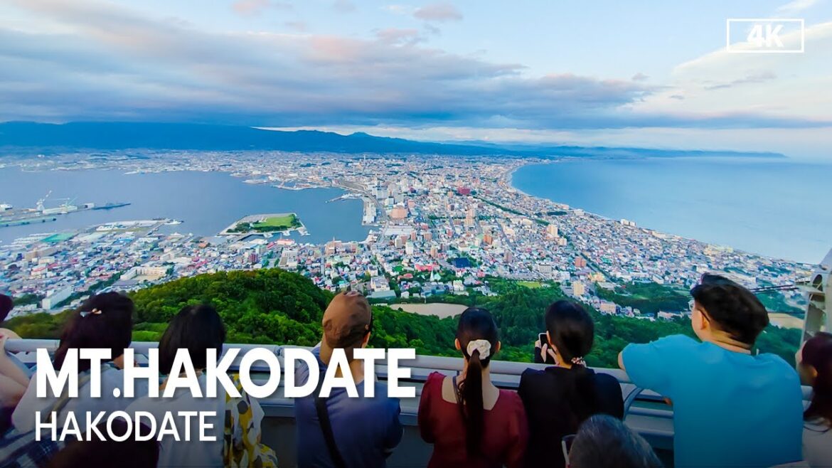 Best Viewpoint in Hokkaido at Mount Hakodate Japan Walkthrough 2023 [4K]