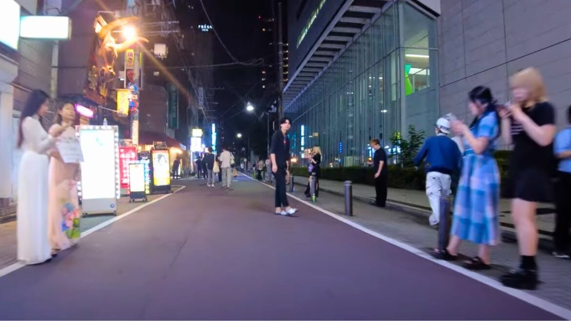 Nightlife in Japan Tokyo(KINSHI CHO) August 2023 錦糸町の夜散歩 4k