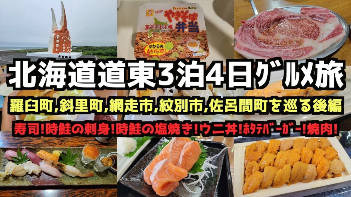 【道東グルメ旅行】北海道道東3泊4日グルメ旅後編 #北海道旅行 #羅臼 #北見市 【道東グルメ旅行】北海道道東3泊4日グルメ旅後編 #北海道旅行 #羅臼 #北見市
